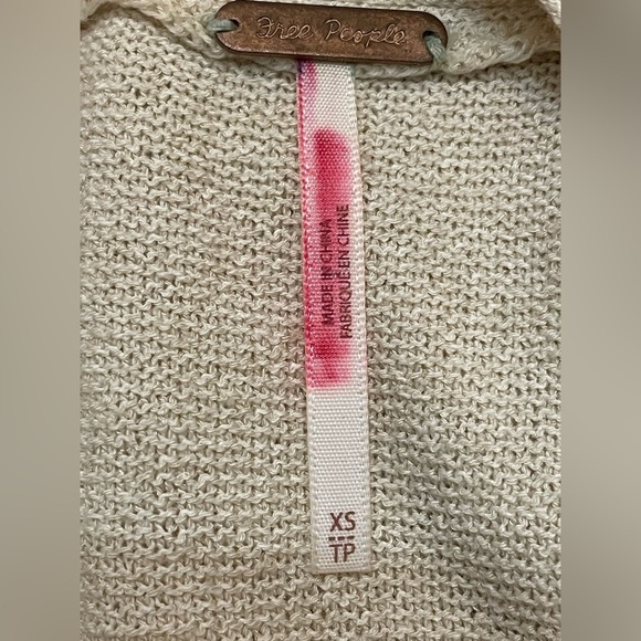 Free People Womens Crisscross Knit Sweater in Ivory Size XS - Picture 9 of 10